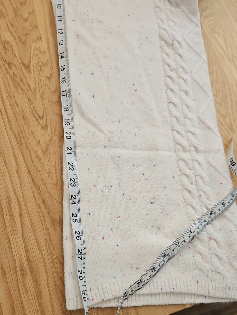 Old Navy SoSoft Speckled Cabelled Knit Lounge Pants Ivory - Picture 8 of 10